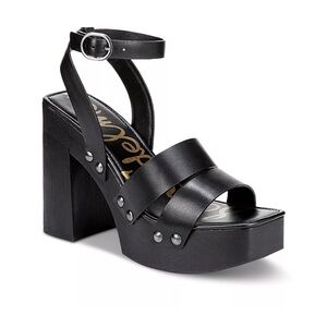 Sam Edelman Rosalind Platform Sandal in Black Leather